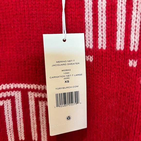 NWT TORY SPORT Merino Net T Jacquard sweater - Picture 3 of 6
